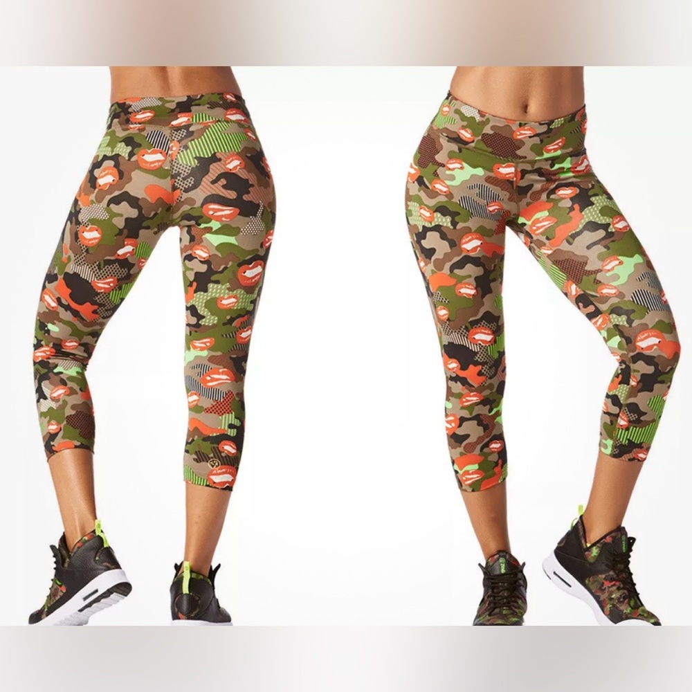 Zumba Party In Da Basement Capri Leggings - Heatwave